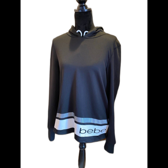 bebe Tops - Bebe Hoodie‎ Athletic Top Black Size Medium Pullover  Womens Stylish comfortable